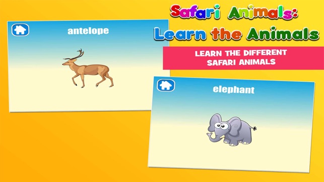 Safari Animals Preschool First Word Learning Game(圖2)-速報App