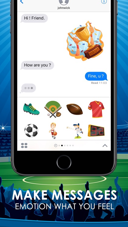 Sports Emoji Stickers Keyboard Themes ChatStick