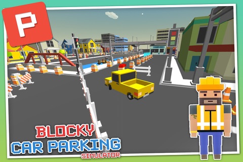 Blocky Car Parking Simulator 3D screenshot 4