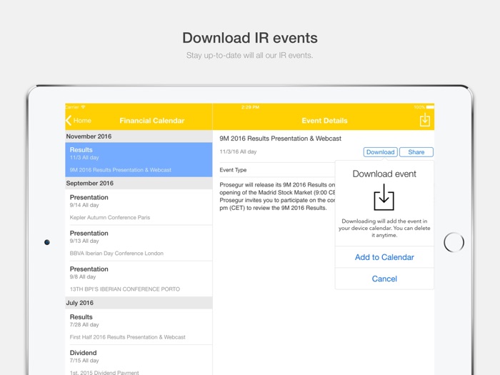 Prosegur Investor Relations