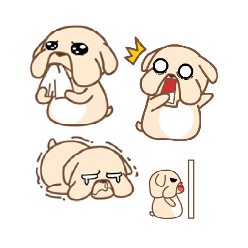 Cute Stupid Dog - Animated Sticker icon