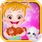 Hi there kids , come meet Baby Hazel's cute & adorable new pet Fluffy 