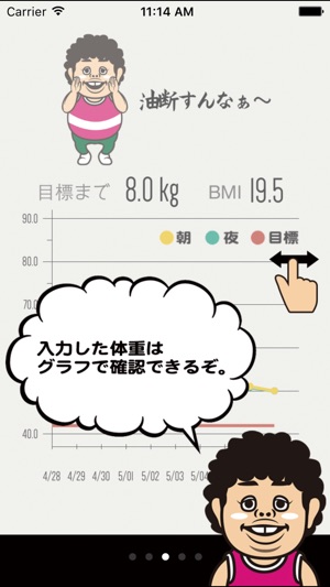 体重記録でダイエット ジョニーと一緒に朝夜記録 On The App Store