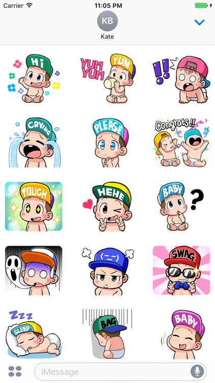 Naughty Baby - Cute stickers for iMessage