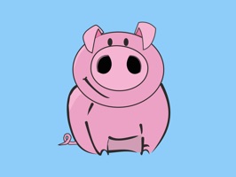 Naughty Piggy is a collection of 19 stickers with Naughty Piggy