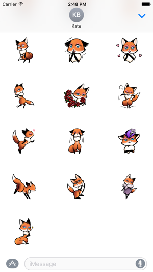 Fox Girl Beautiful Sticker For iMessages(圖3)-速報App