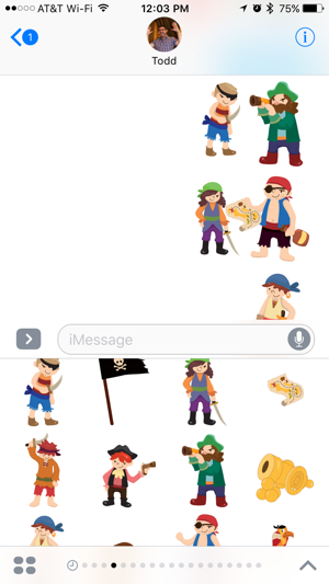 Pirate Message Stickers