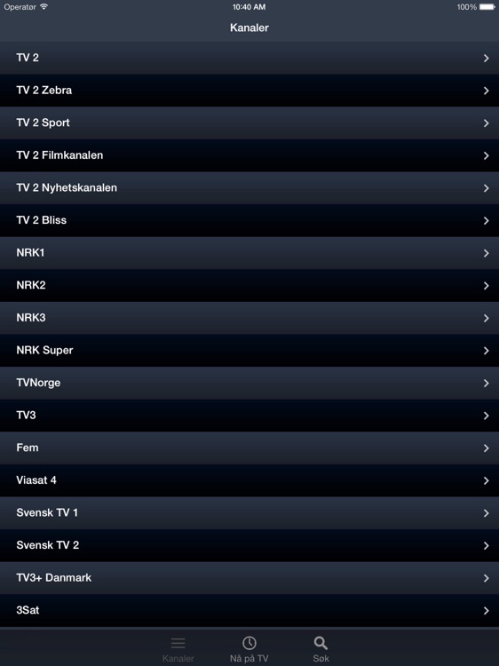 Norge TV for iPad