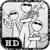 Shooting Sketch Stickman - Running Sketchman Hunter War Games HD