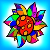 Coloring for adults with relaxing pictures patterns Flowers & beautiful colors