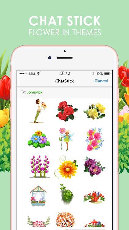Flower Emoji Stickers Keyboard Themes ChatStick