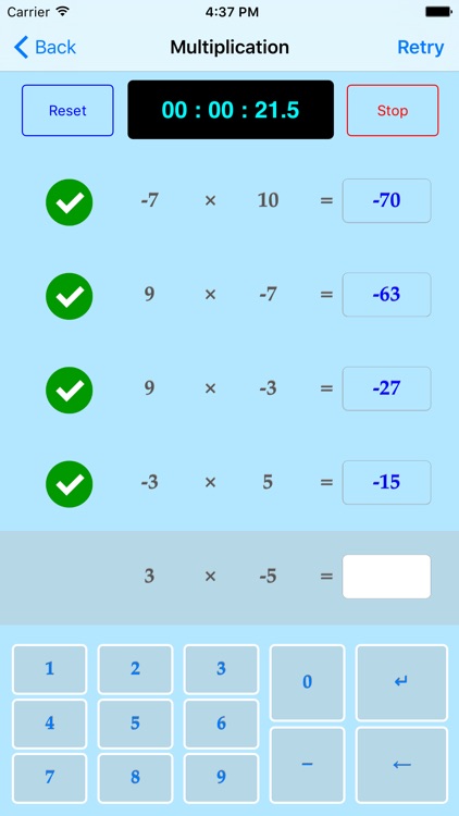 Negative Number Multiplication