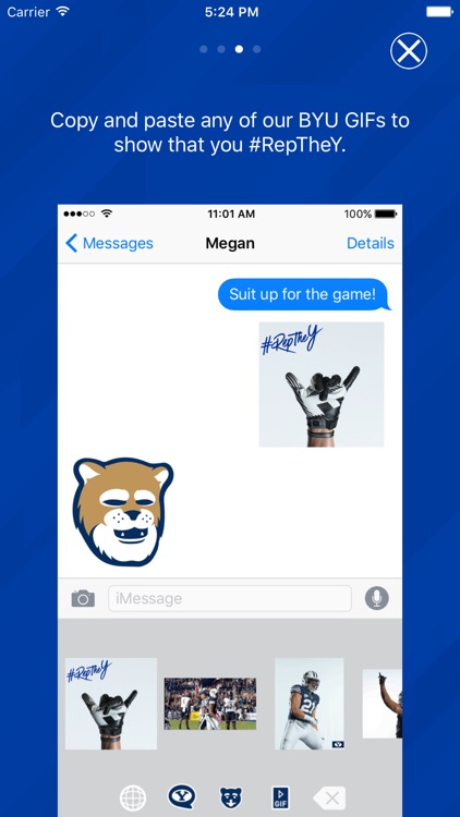 Rep the Y - BYU emoji keyboard