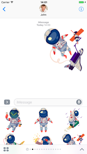 Space Man - Stickers for iMessage