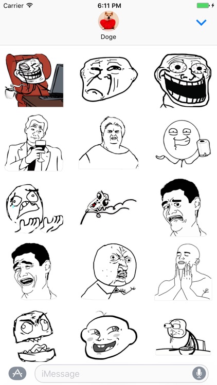 Classic Memes Faces stickers pack for iMessage by Sergey Zhdanov