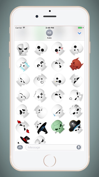 Cute Skull emojis for Halloween - Fx Sticker