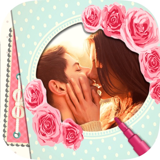 Romantic love photo frames - Photomontage