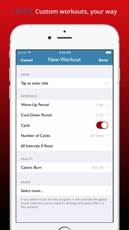 Intensity: Interval Timer HIIT Tabata Workout