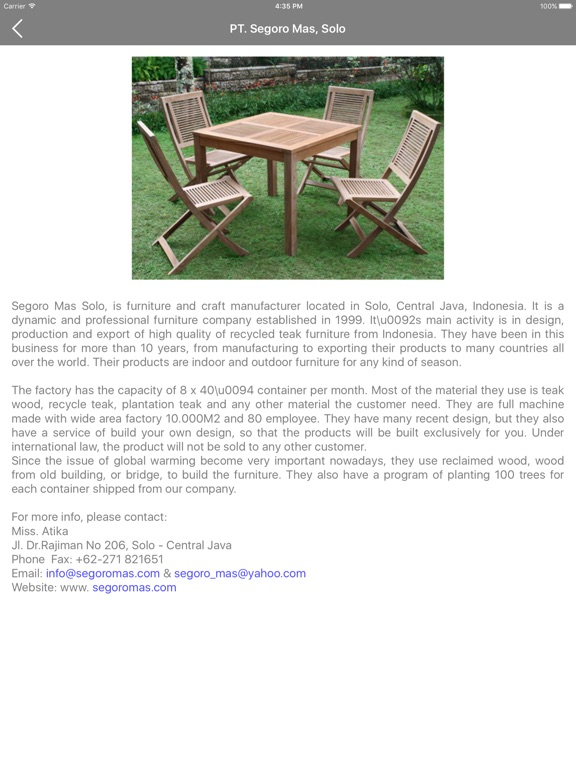 Indonesia Furnitures iPad Indonesia Furnitures iPad