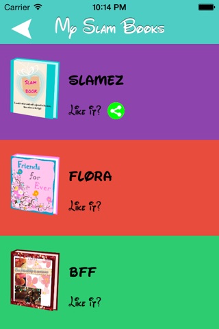 eSlammies (slambook app for friends, save friends secrets in your slam book) screenshot 4