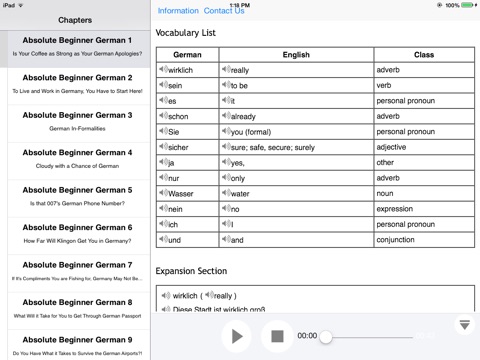 Advanced German for iPad screenshot 3