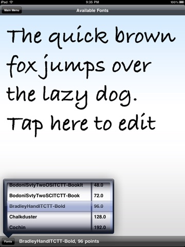 iTalics screenshot 2