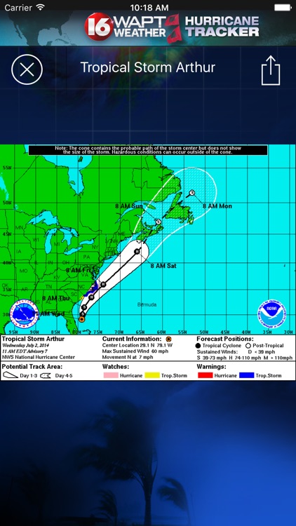 Hurricane Tracker 16 WAPT