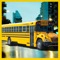 Are you ready to take the children to school with this school bus traffic city driving simulation