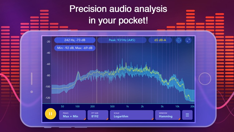 Audio spectrum analyzer and dB (decibel) meter screenshot-0