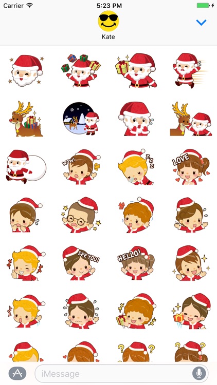 Santa and Kids! Christmas Stickers!