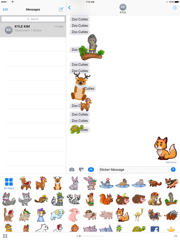 Zoo Cuties: かわいいどうぶつのステッカー for iMessageのおすすめ画像3