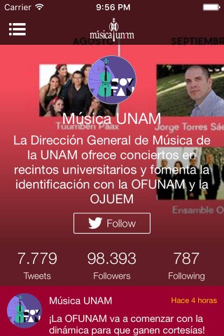 Música UNAM screenshot 2