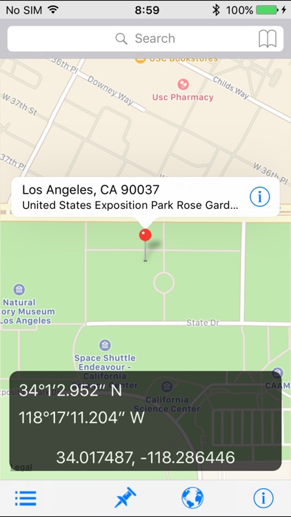 GeoPointer -Obtain position info from the address