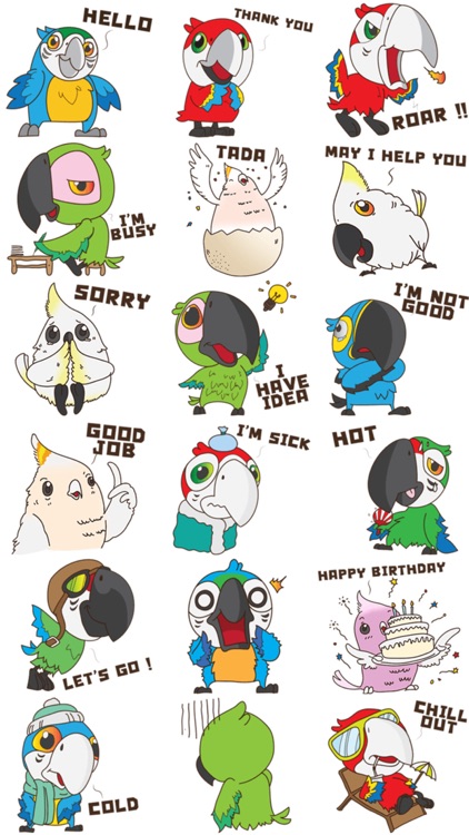 Friendly Birds Stickers!