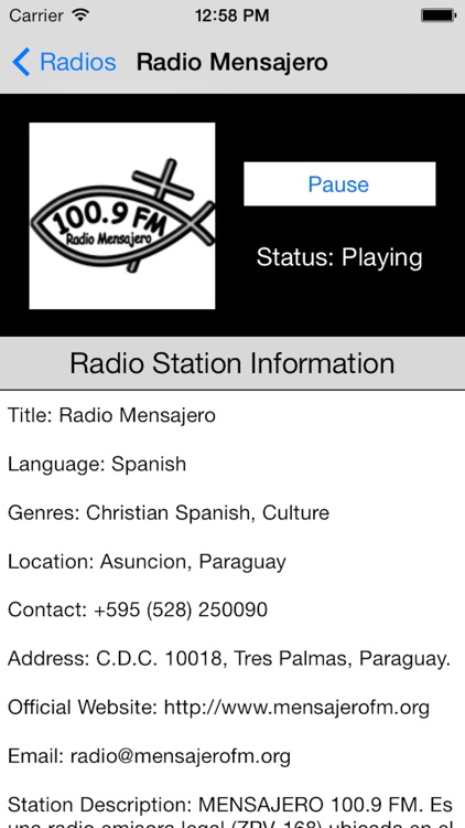 Paraguay Radio Live Player (Asunción / Spanish / Guaraní / español / Paraguayan) screenshot-4