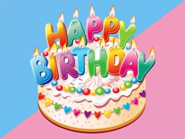 Wish a happy birthday to your family and friends with this amazing pack of 120+ Stickers and GIFs