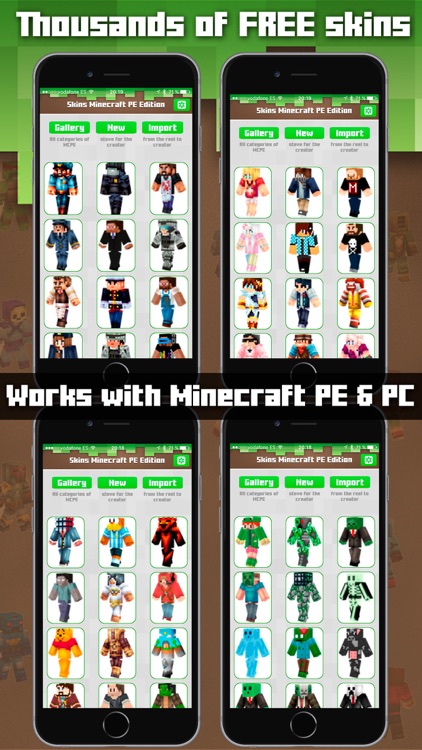 Skins Minecraft PE & PC Edition - Girls Boys Skins