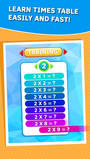 Learn Times Tables quickly. Premium Vers