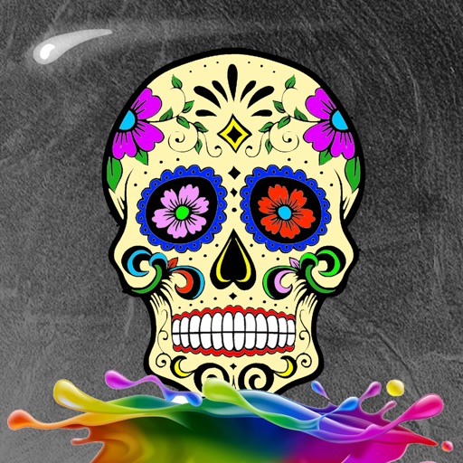 Halloween & Sugar Skull Coloring Book For Adults Icon