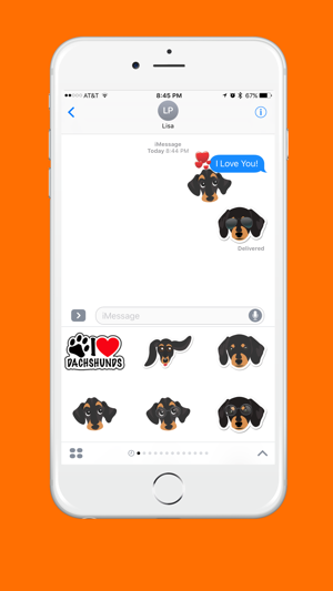 Dachshund Emoji - Black and Tan