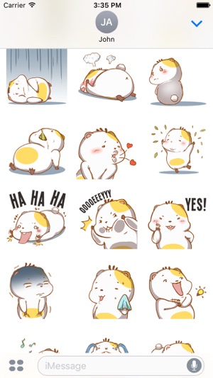 Cute Hamster Stickers for iMessage by AMSTICKERS(圖2)-速報App