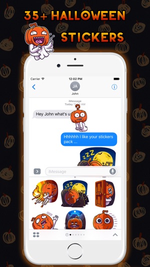 Halloween Ghosts Emoji Stickers - for iMessage(圖2)-速報App