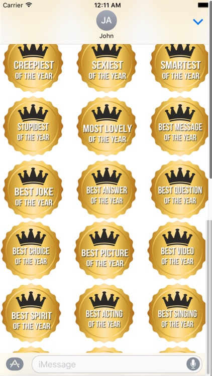 Funny Awards -Stickers Pack for iMessage screenshot-4
