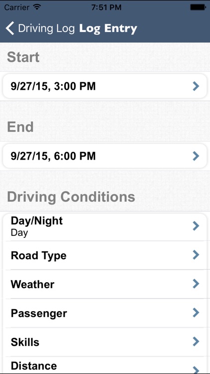 Teen Driving Log - Supervised Driving