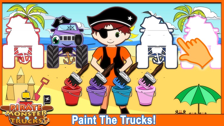 Pirate Preschool Monster Trucks  - Solve puzzles