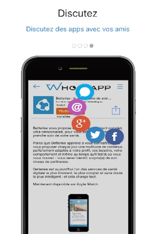 Whoozapp, 1er réseau social dédié aux apps screenshot 4