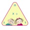 In this fun game, children solve math facts by choosing the correct missing number in the corner of a  math triangle