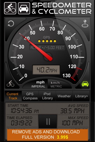Speedometer GPS+ (Bike cyclometer) Free screenshot 2