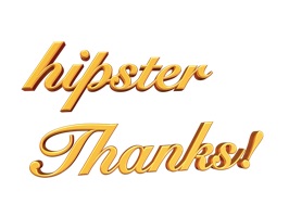 Hipster Thanks is a beautiful set of stickers of thanks in various languages around the world