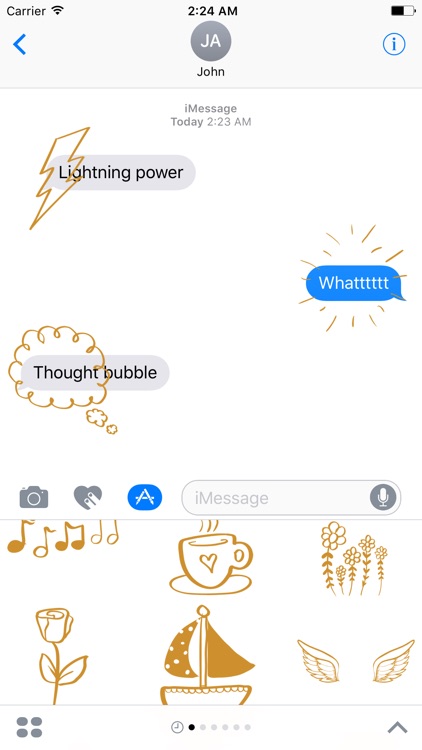 GOLd DOODLe Stickers for iMessage screenshot-3